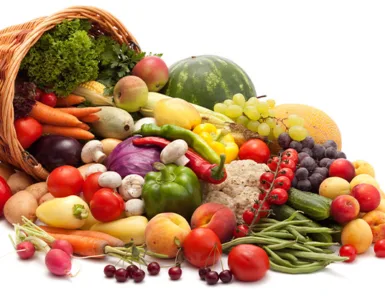 Les superaliments : image, photo représentant des différents fruits et légumes.