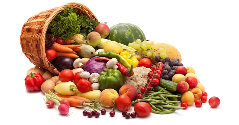 Les superaliments : image, photo représentant des différents fruits et légumes.
